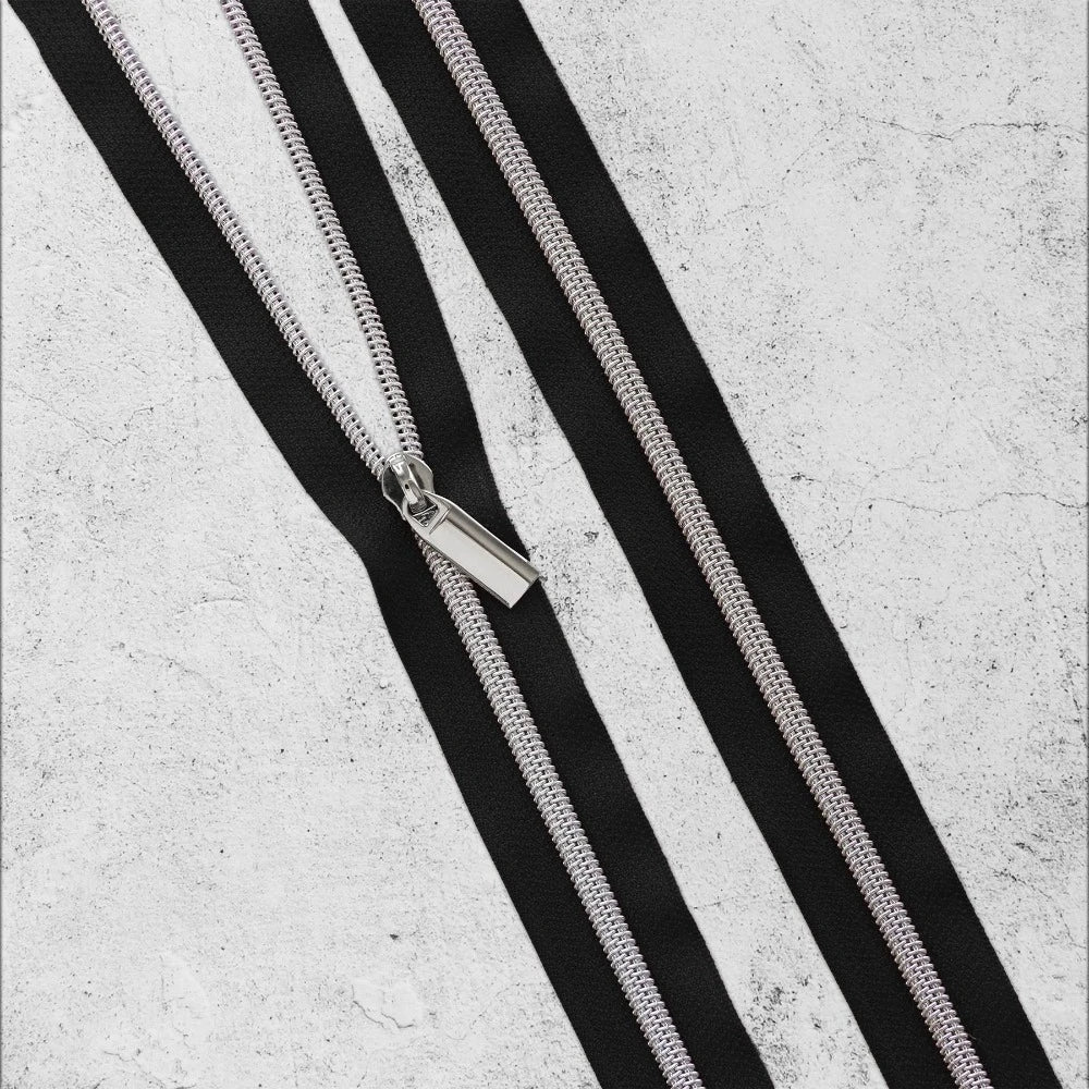 Zipper By The Yard Teeth #5 - Black Tape