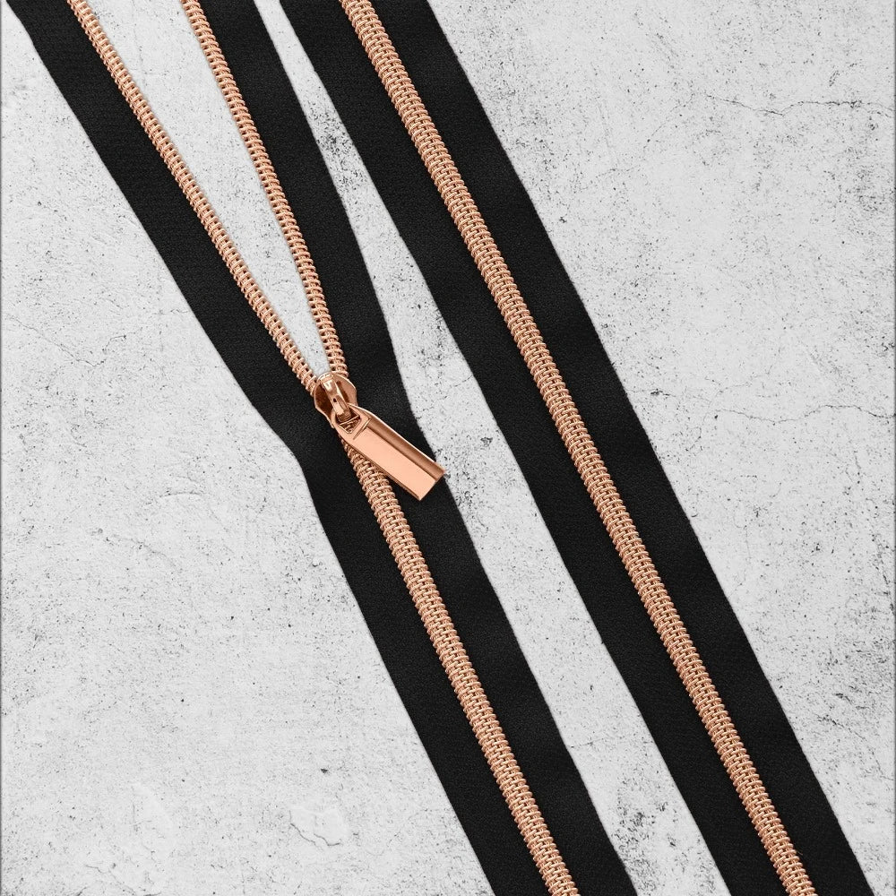 Zipper By The Yard Teeth #5 - Black Tape