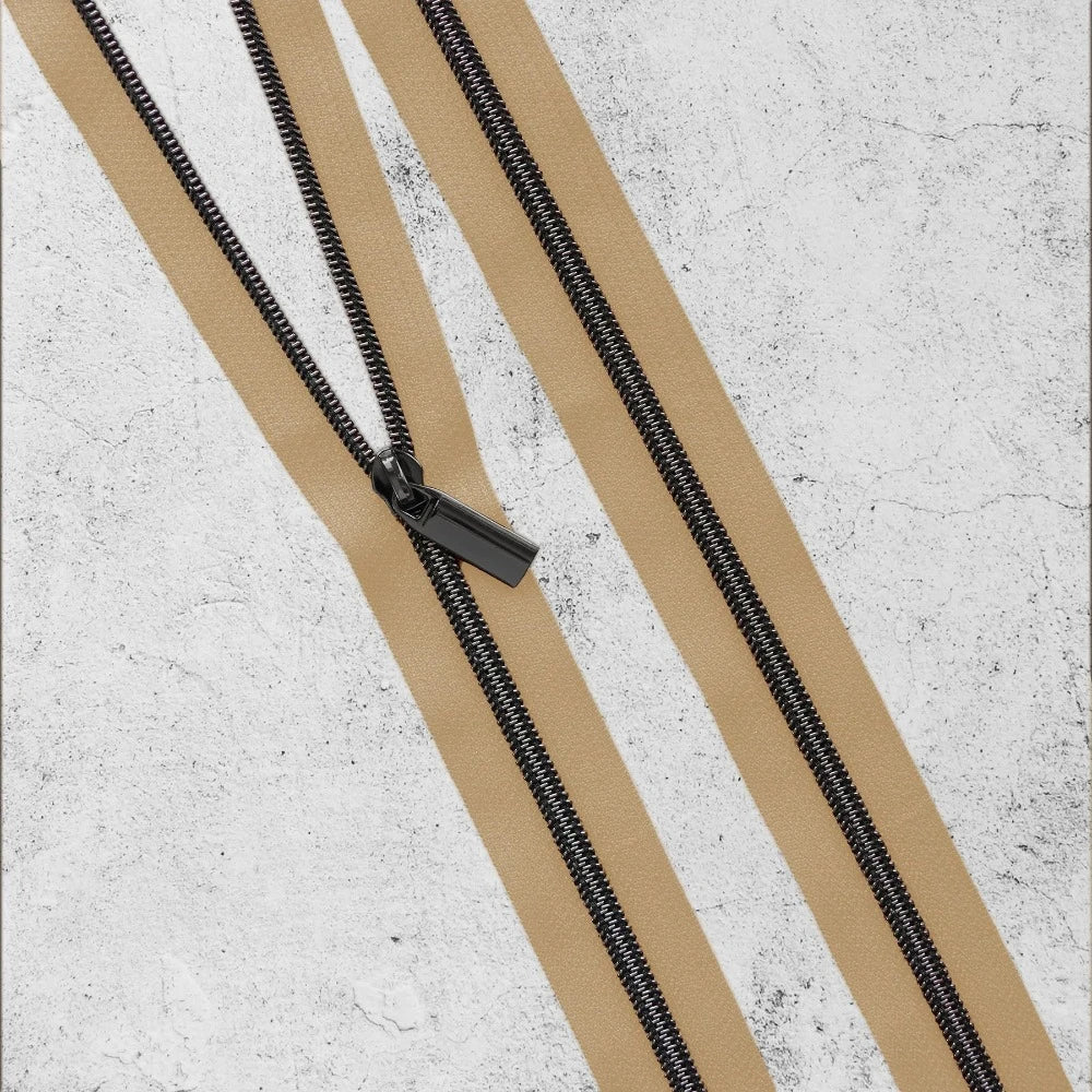 Zipper By The Yard Teeth #3 - Natural Tape