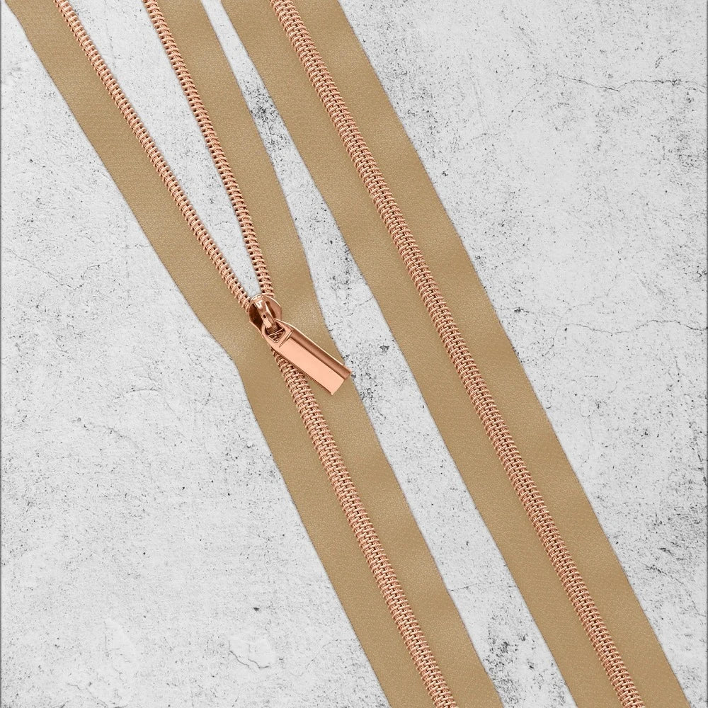 Zipper By The Yard Teeth #3 - Natural Tape