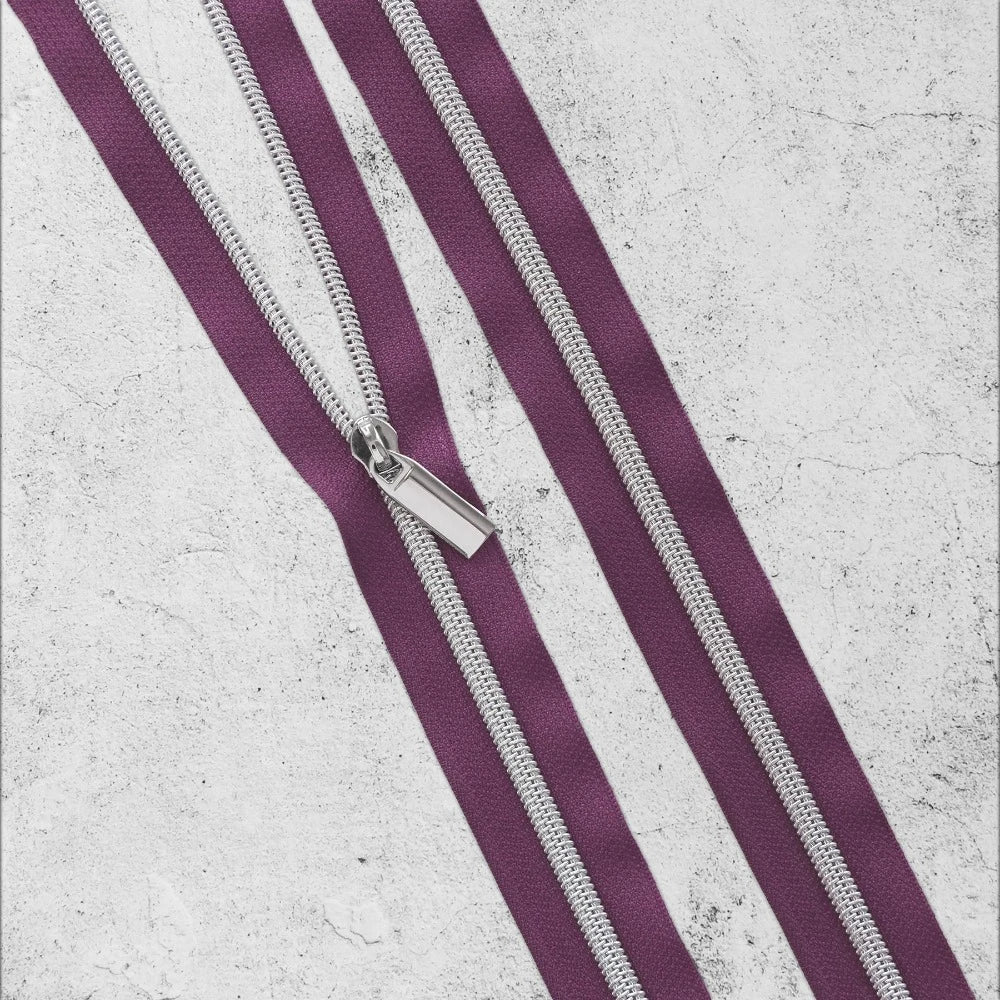 Zipper By The Yard Teeth #5 - Purple Tape