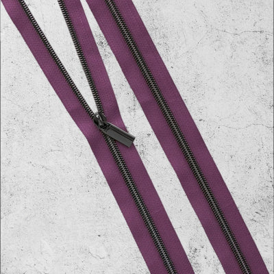 Zipper By The Yard Teeth #5 - Purple Tape