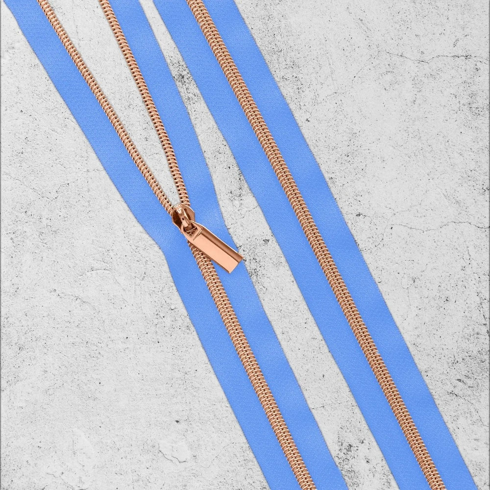 Zipper By The Yard Teeth #5 - Blue Tape