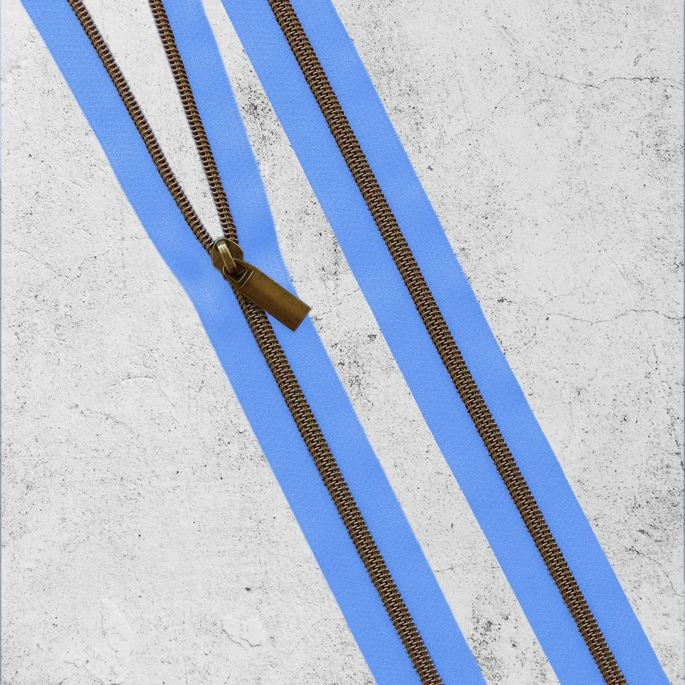 Zipper By The Yard Teeth #5 - Blue Tape