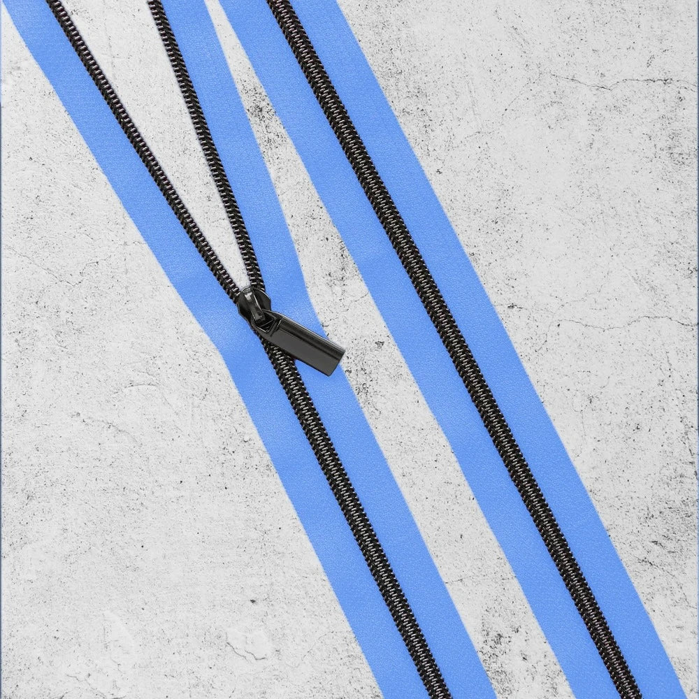 Zipper By The Yard Teeth #5 - Blue Tape