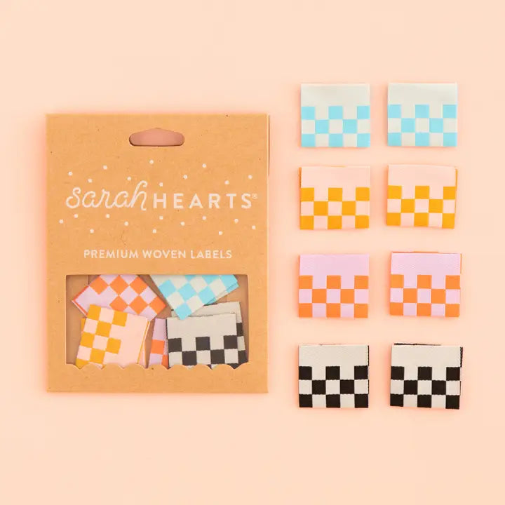 Woven Garment Labels 8-Pack - Checkerboard Mulipack