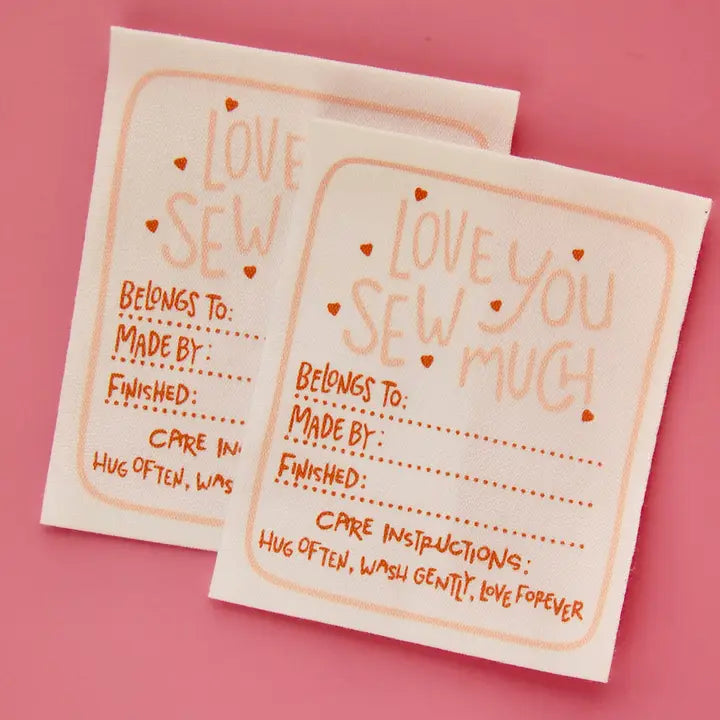 Woven Garment Labels 2-Pack - Love you Sew Much