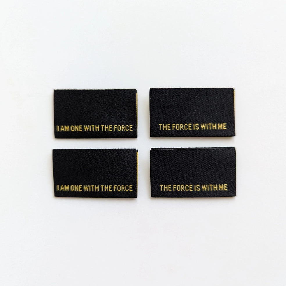 Woven Garment Labels 4-Pack - I am One With the Force
