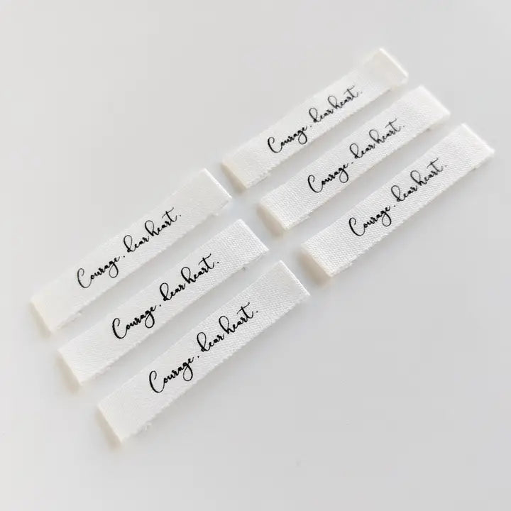 Woven Garment Labels 6-Pack - Courage, Dear Heart