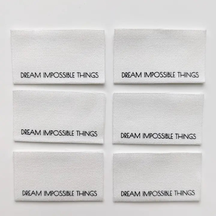 Woven Garment Labels 6-Pack - Dream Impossible Things