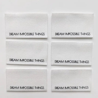 Woven Garment Labels 6-Pack - Dream Impossible Things