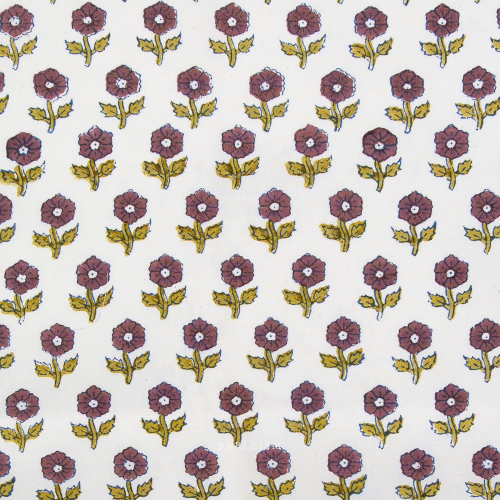 Indian Block Prints - Cottage - Flowering Eggplant