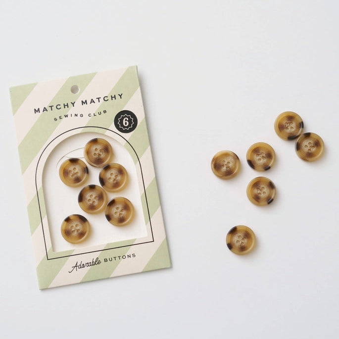 Tortoiseshell 3/4" Resin Buttons