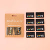Woven Garment Labels 8-Pack - Love