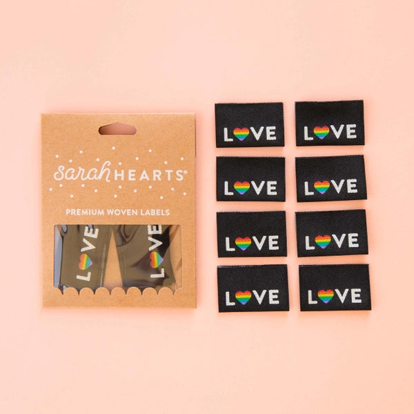Woven Garment Labels 8-Pack - Love