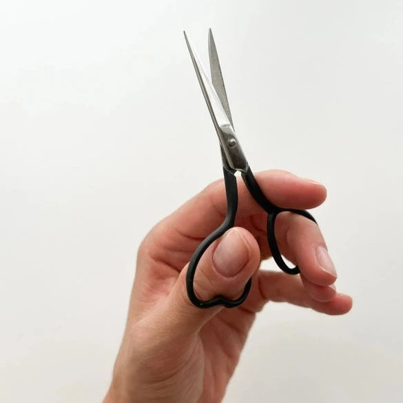 Matte Black Heart Embroidery Scissors
