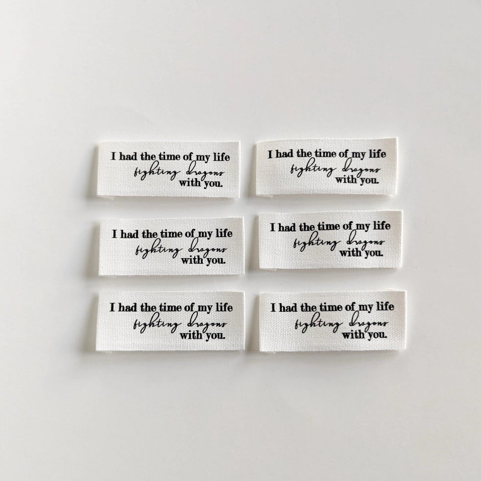 Woven Garment Labels 6-Pack - I Had The Time Of My Life