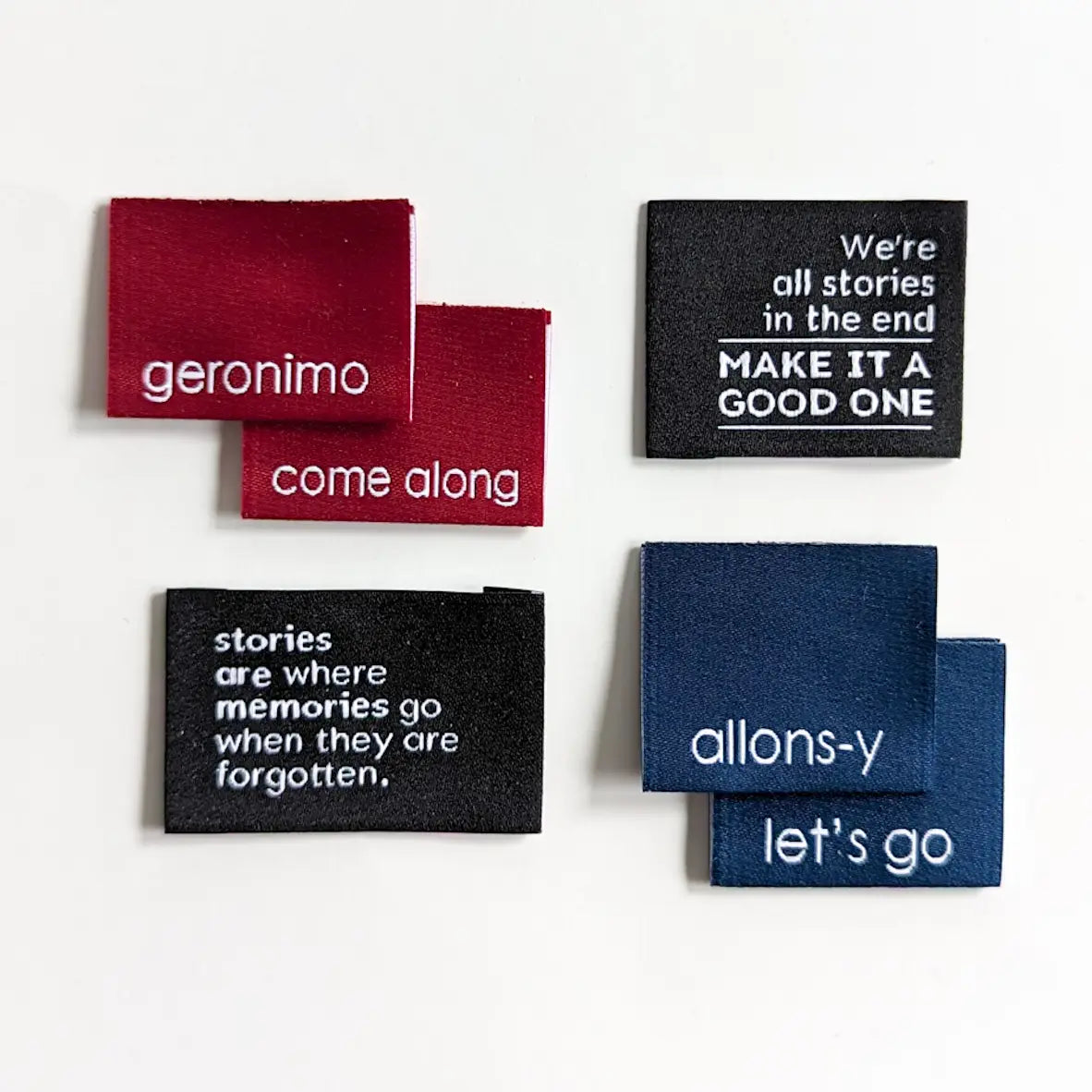 Woven Garment Labels Variety Pack - Whovian Series