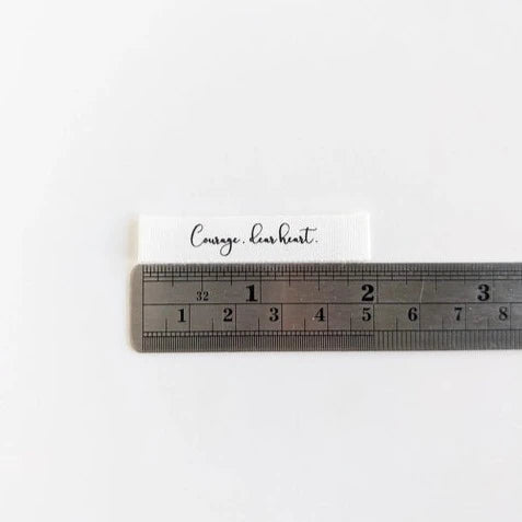 Woven Garment Labels 6-Pack - Courage, Dear Heart
