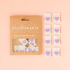 Woven Garment Labels 8-Pack - Purple Hearts