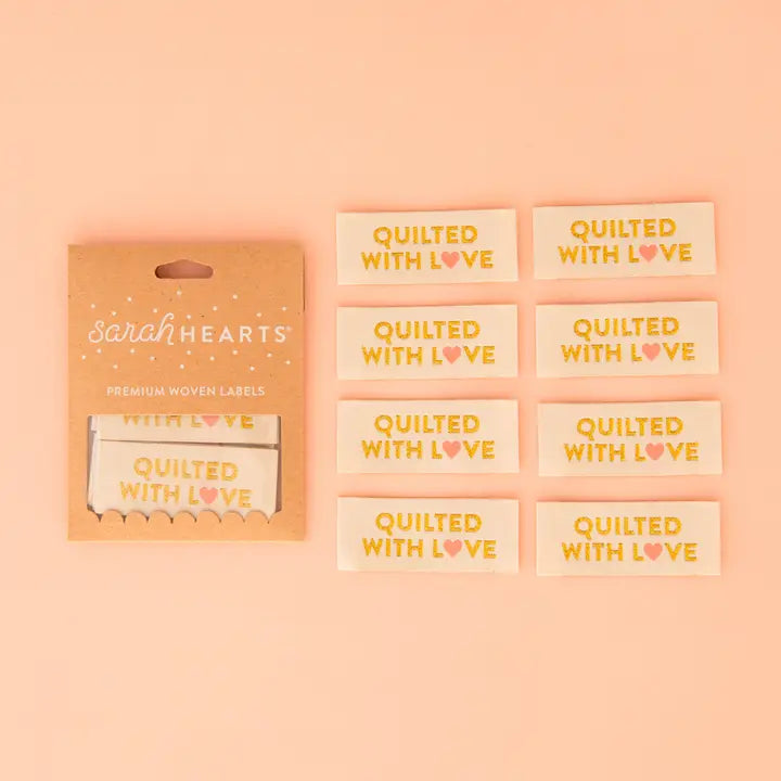 Woven Garment Labels 8-Pack - Quilted with Love