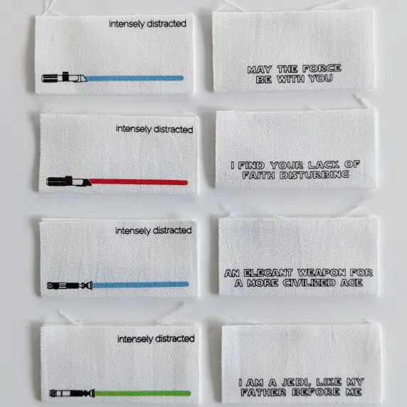 Woven Garment Labels 4-Pack - Legendary Light - Thread Count Fabrics