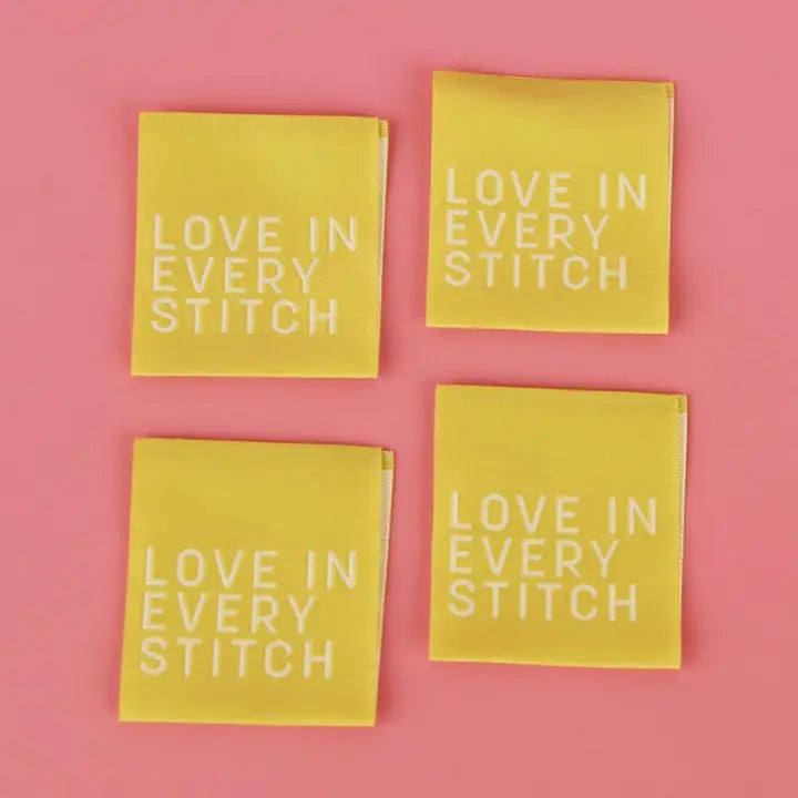 Woven Garment Labels 4-Pack - Love in Every Stitch