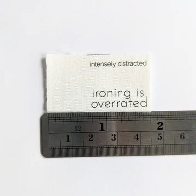 Woven Garment Labels 6-Pack - Ironing is Overrated