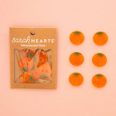 Orange Heirloom Tomato Buttons 1"
