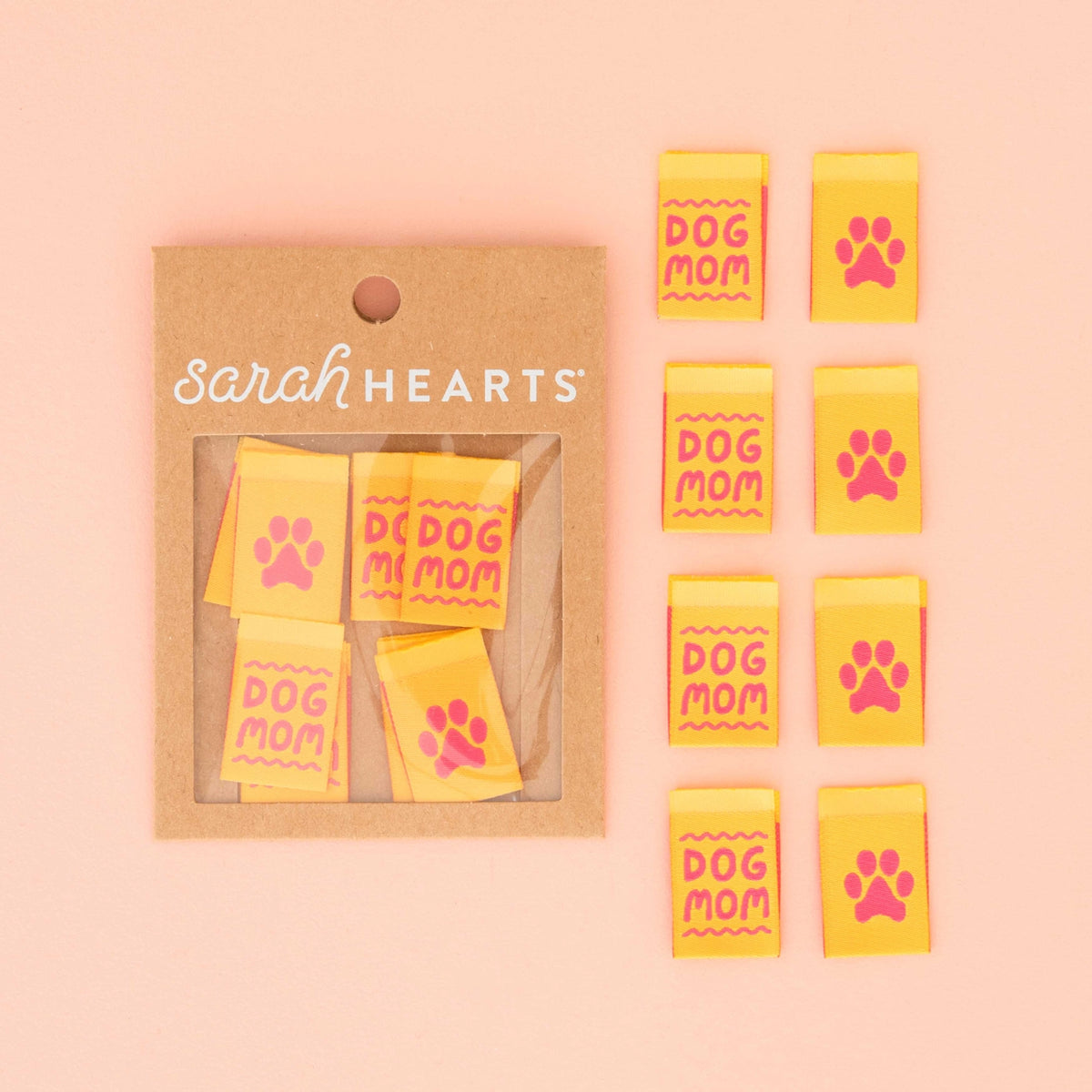 Woven Garment Labels 6-Pack - Dog Mom