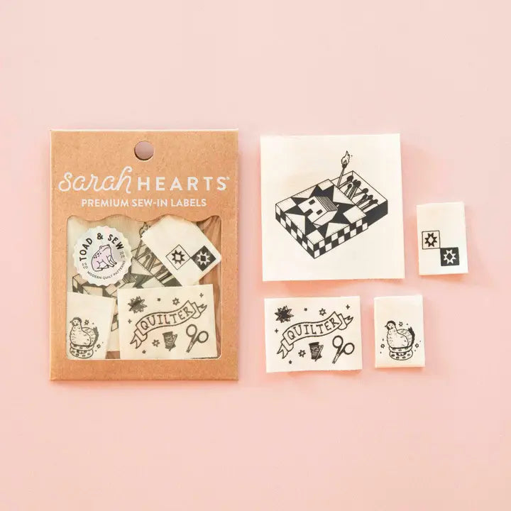 Woven Garment Labels 4-Pack - Toad and Sew Quilty Tattoo