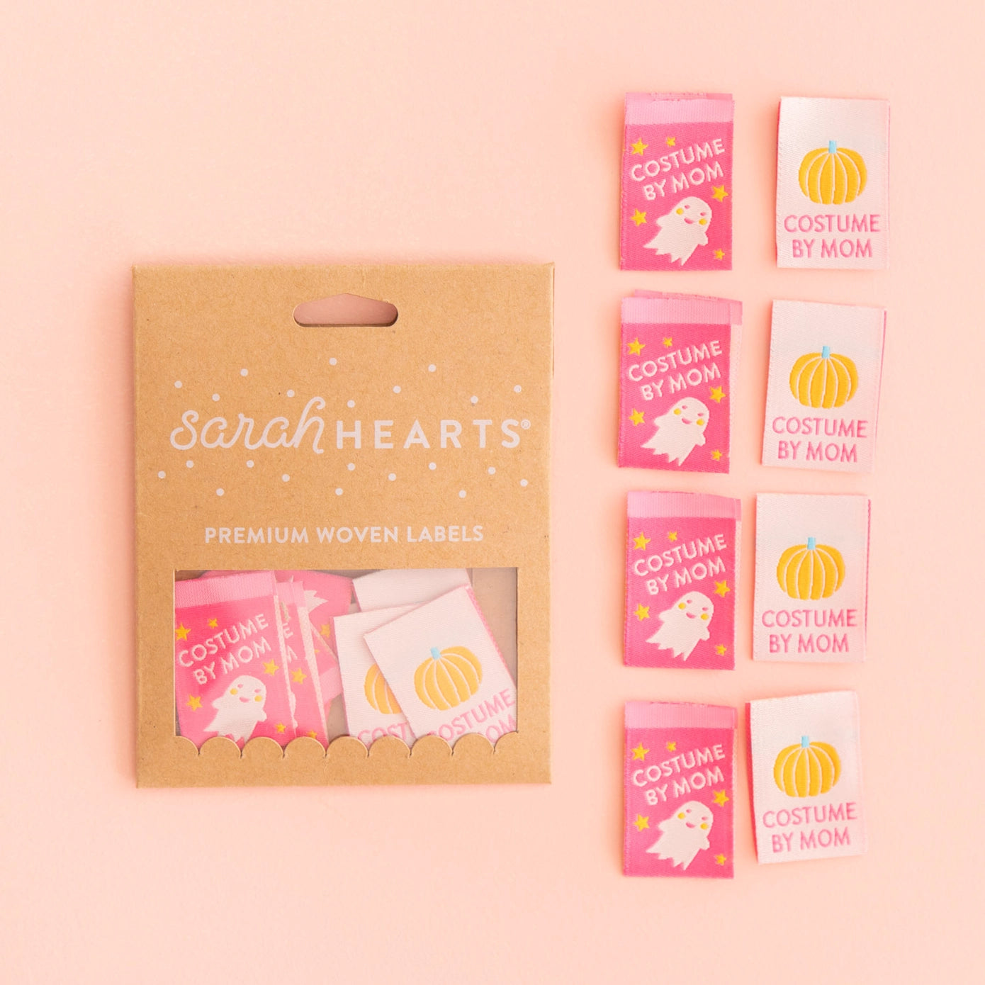 Woven Garment Labels 8-Pack - Costume By Mom Halloween