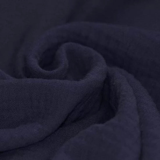 Solid Double Gauze - Navy