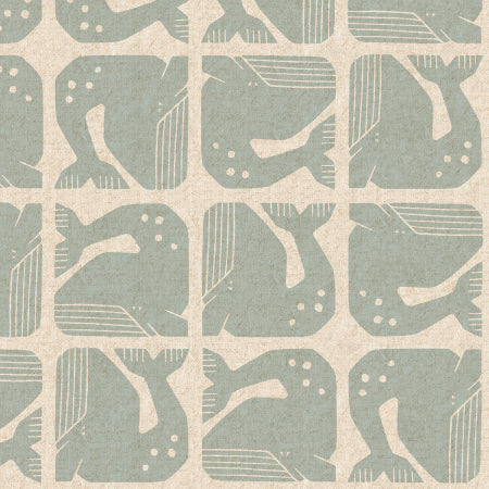 By The Seaside - Grumpy Whales Blue