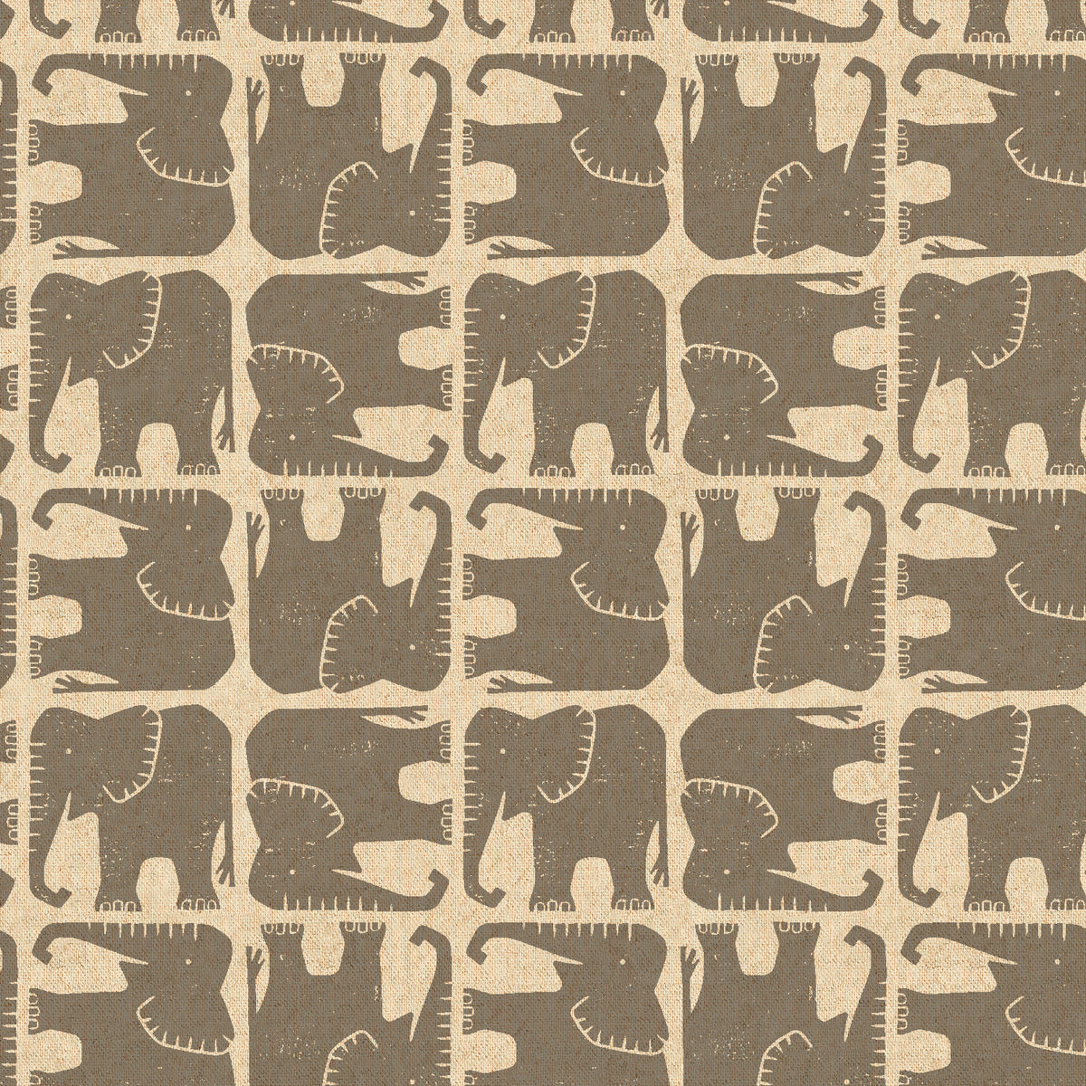 Rising Sun - Jolly Elephant Grey | Canvas