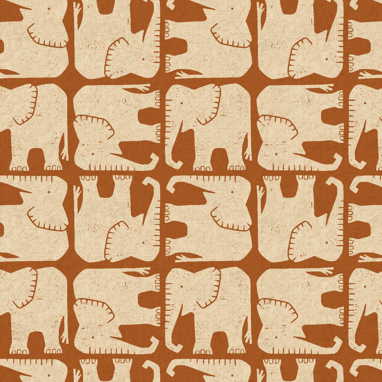 Rising Sun - Jolly Elephant Umber | Canvas