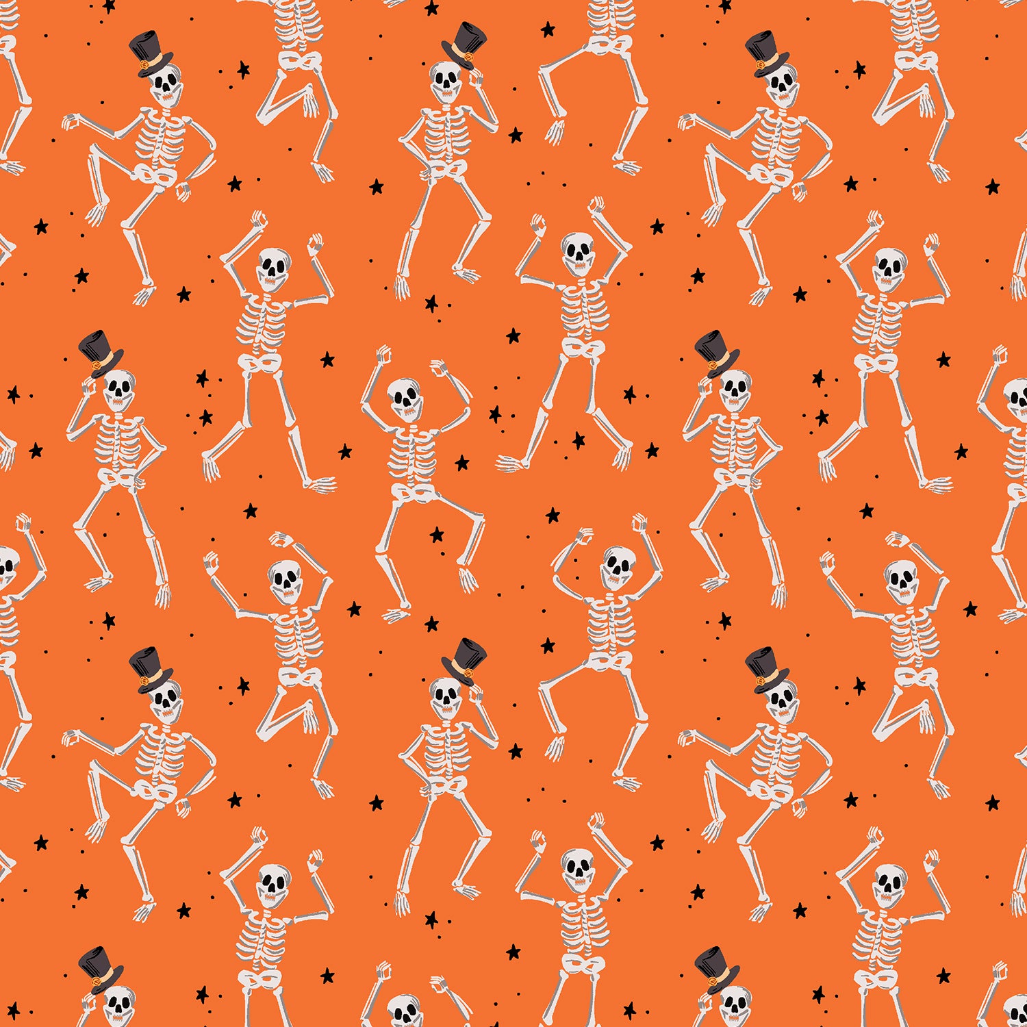 Halloween - Skeletons Orange