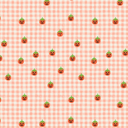 Halloween - Pumpkin Gingham Blush