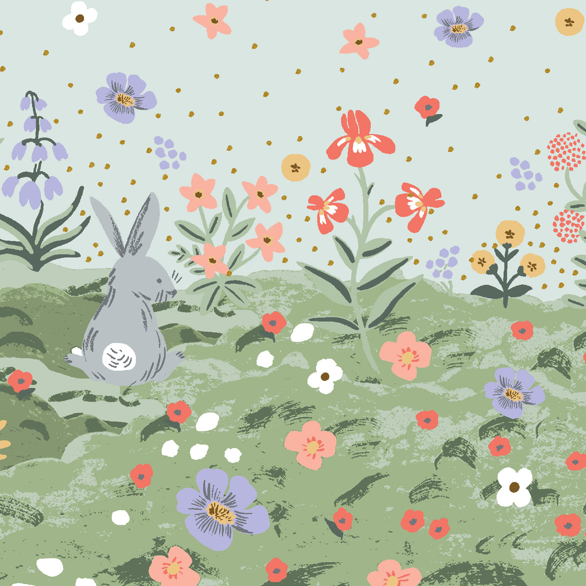 Easter II - Spring Meadow - Green Metallic