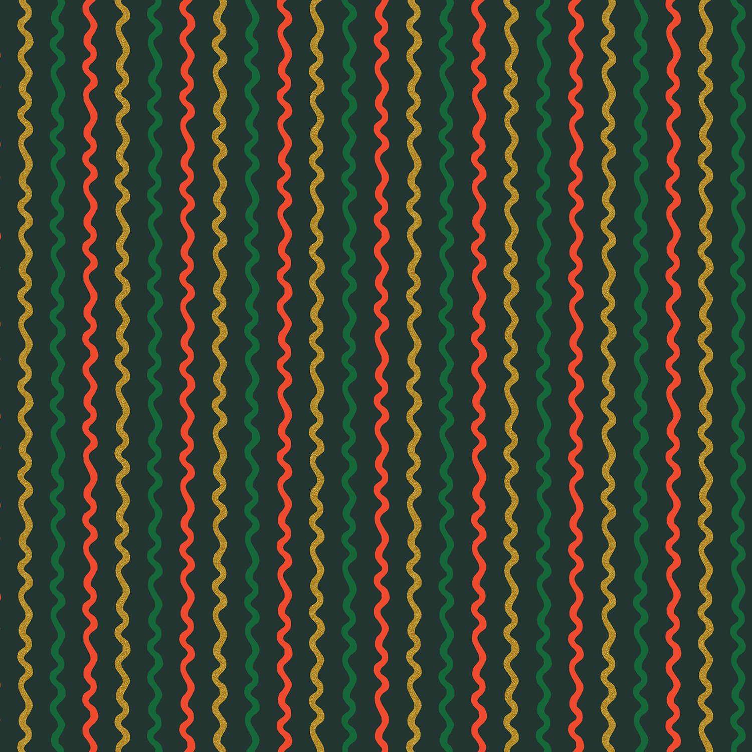 Holiday Classics III - Ribbon Stripe Evergreen Metallic