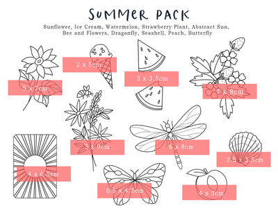 Stick & Stitch Embroidery Designs - Summer Pack