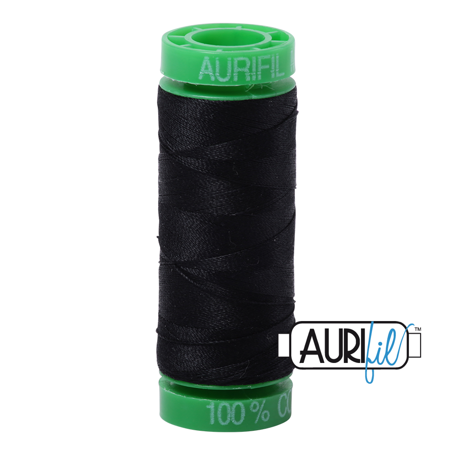 Aurifil 40wt - Black | Small Spool