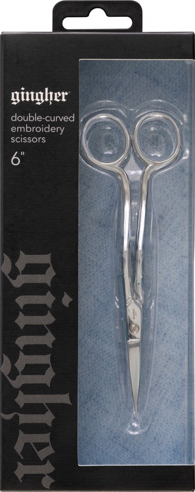 Gingher - 6 Inch Double Curved Embroidery Scissors