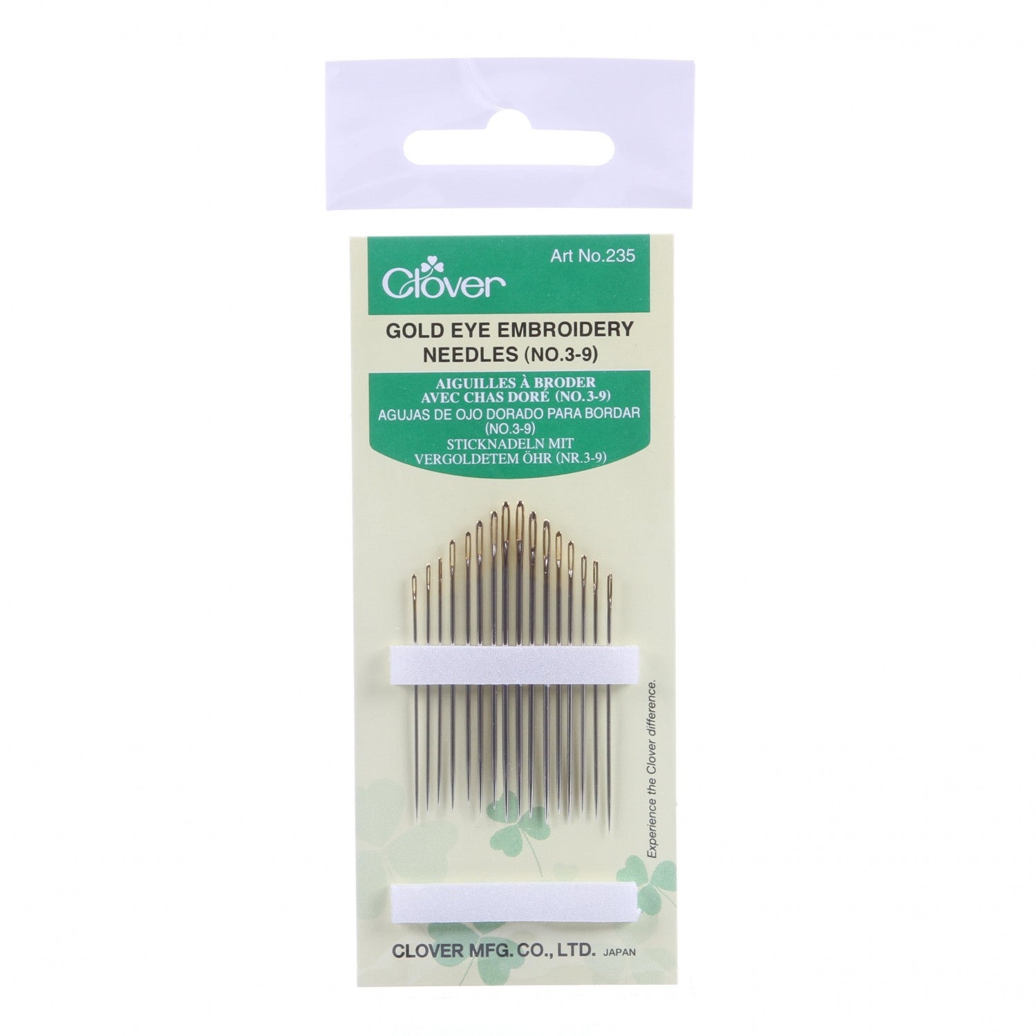 Gold Eye Embroidery Needles Size 3-9