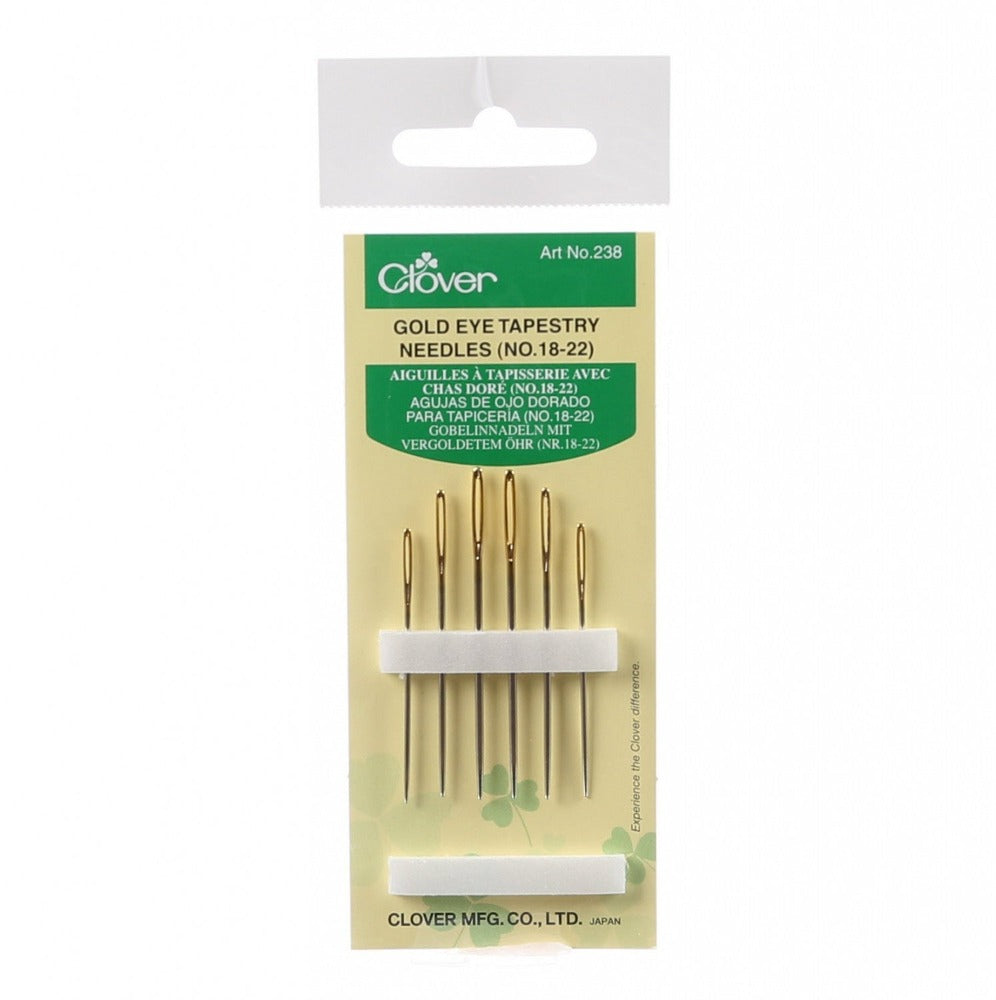 Gold Eye Tapestry Needles Sizes 18-22