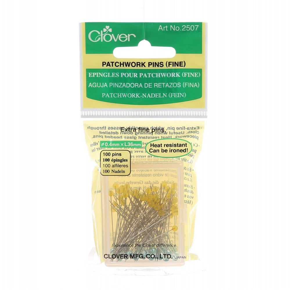 Patchwork Glasshead Pins - Thread Count Fabrics