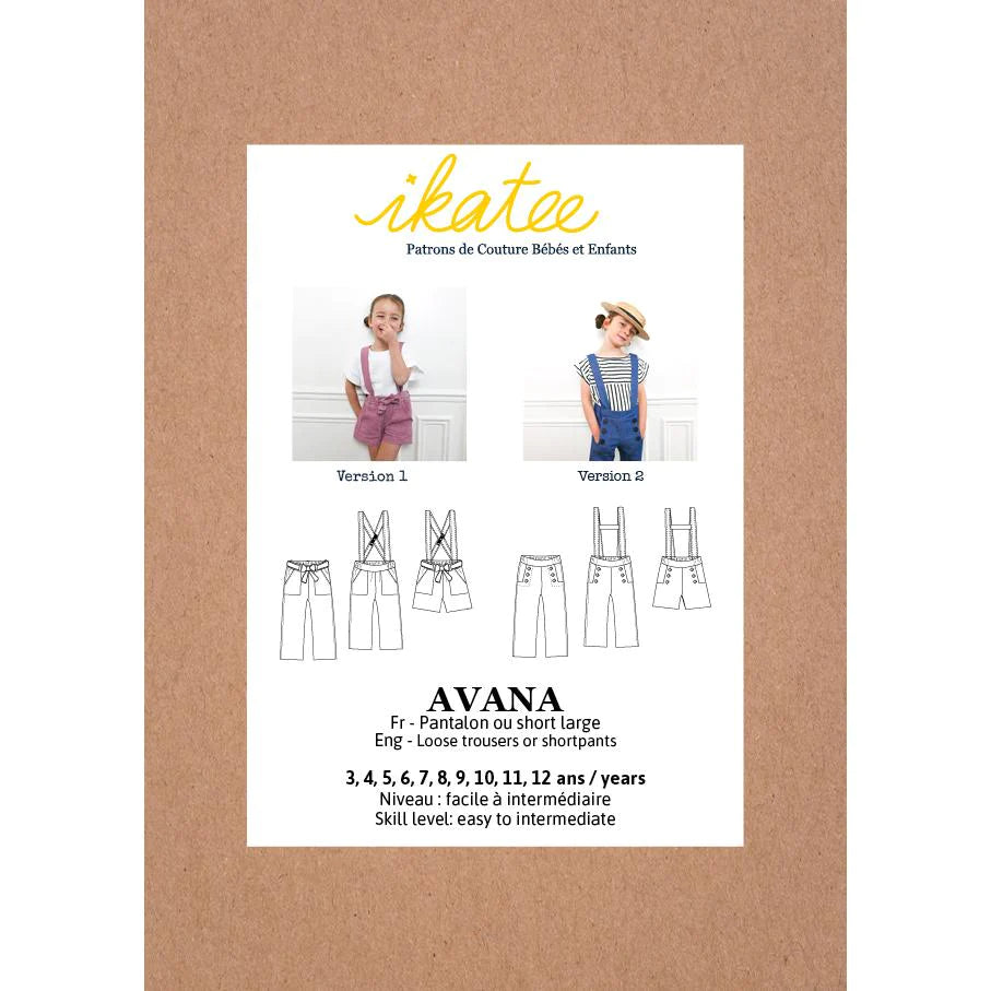 Avana Pants or Shorts Pattern | 3-12 Years