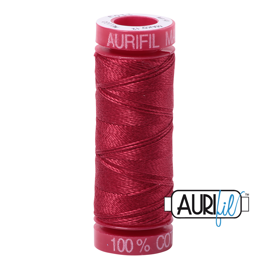 Aurifil 12wt - Burgundy | Small Spool