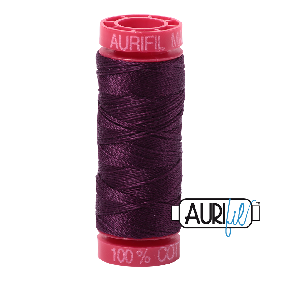 Aurifil 12wt - Very Dark Eggplant | Small Spool