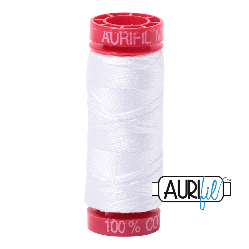 Aurifil 12wt - White | Small Spool
